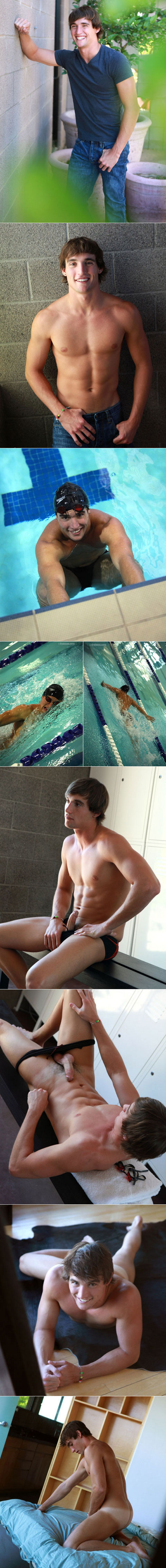 Swimmer stud Andres jerks off for Fratmen