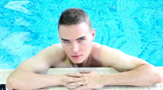 Luka Rocco Magnotta in a pool